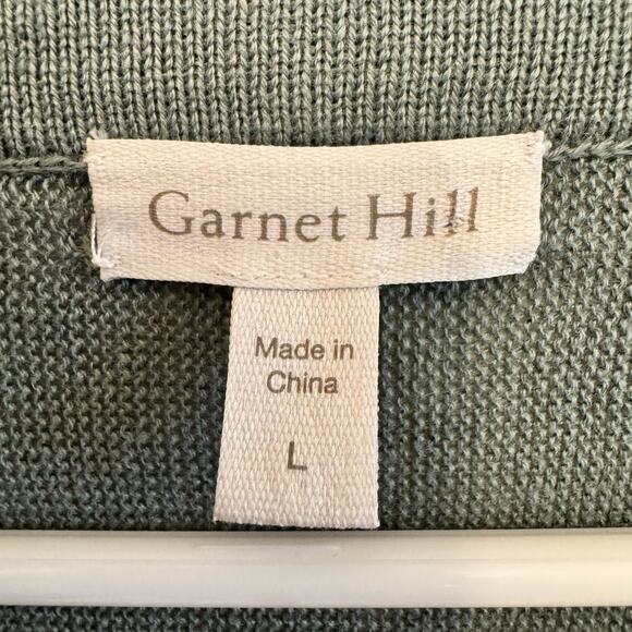 Garnet Hill Linen Oversized V-Neck Sweater Lightweight Boxy Large Minimalist - Picture 6 of 6